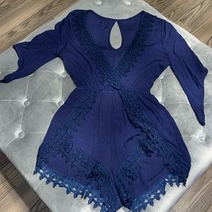Navy blue romper